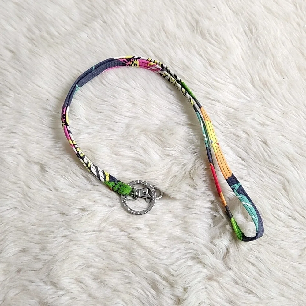 Vera Bradley Breakaway Lanyard W Keyring Blue Floral